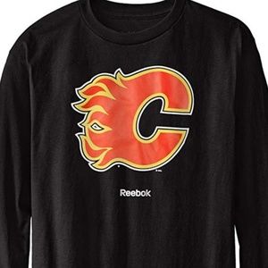 Reebok NHL Calgary Flames Long Sleeve Tee Cotton